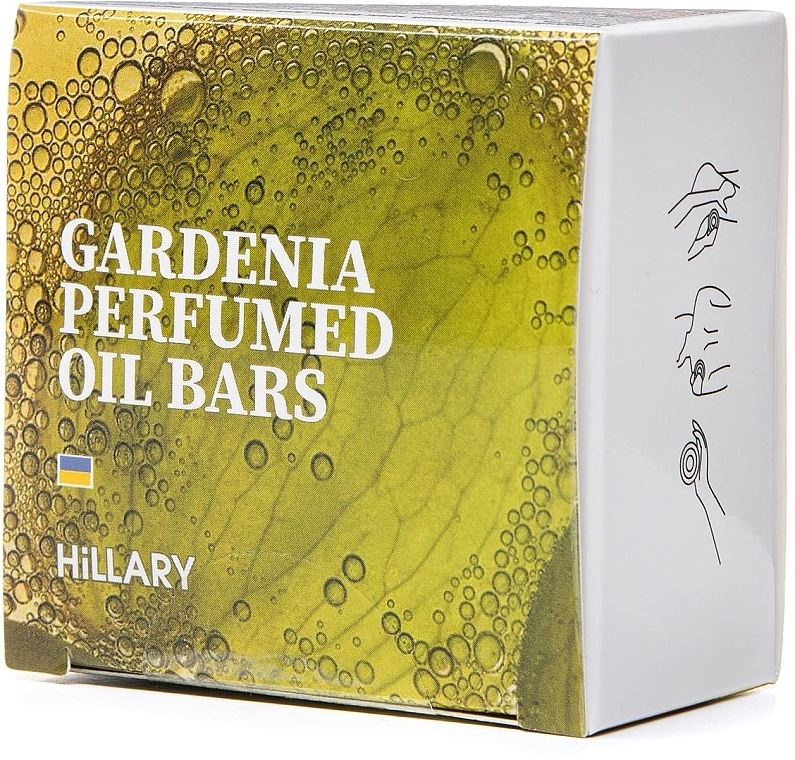 Тверда парфумована олія для тіла - Hillary Perfumed Oil Bars Gardenia — фото N2