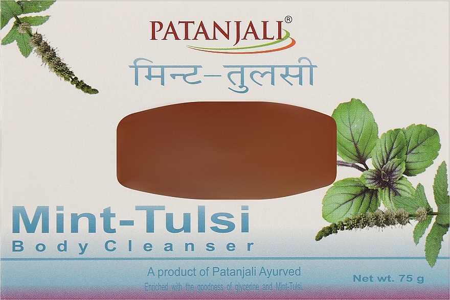 Мило для тіла "М'ята та базилік" - Patanjali Mint-Tulsi Body Cleanser — фото N1