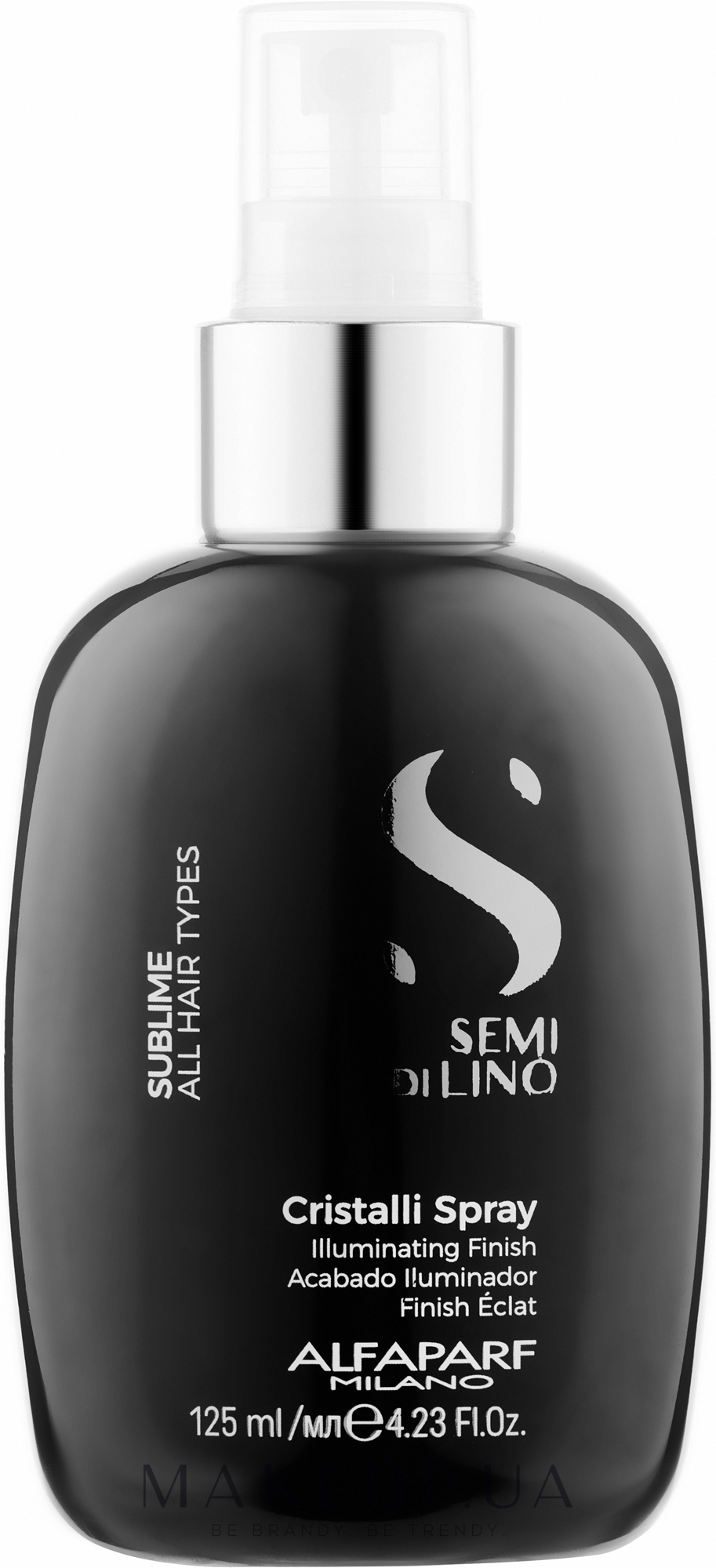 Масло-спрей для блеска волос - AlfaParf Semi Di Lino Sublime Cristalli Spray — фото 125ml