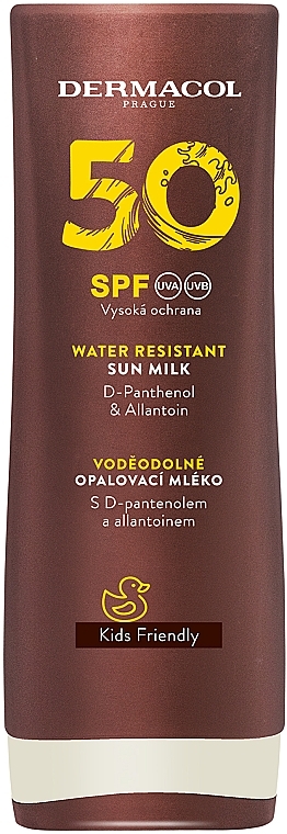 Водостойкое солнцезащитное молочко - Dermacol Water Resistant Sun Milk SPF 50 — фото N1