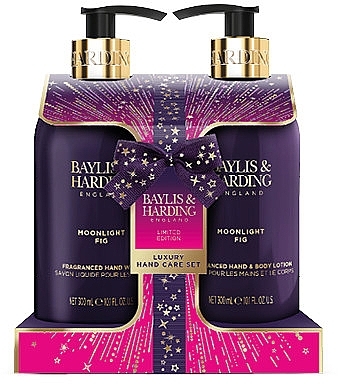 Набор - Baylis & Harding Moonlight Fig Luxury Hand Care Gift Set (h/wash/300ml + h/b/lot/300ml) — фото N1