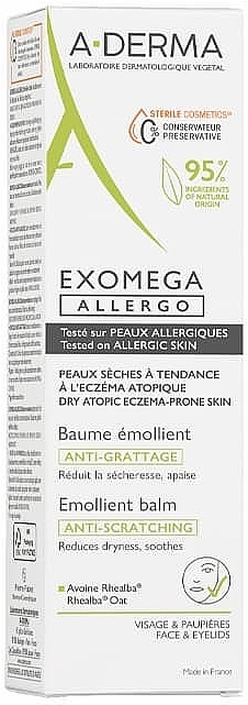 Смягчающий бальзам против зуда - A-Derma Exomega Allergo Emollient Balm Anti-Scratching — фото N2