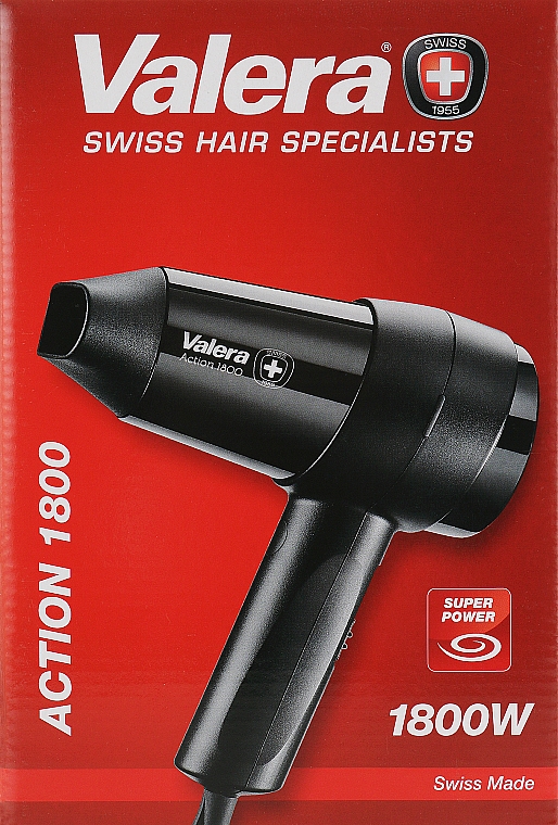 Фен для волос - Valera Action 1800 Black — фото N2