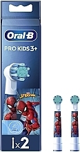Парфумерія, косметика Змінна насадка для дитячої зубної щітки "Spiderman", 2 шт. - Oral-B Pro Kids 3+