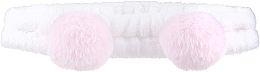 Косметическая повязка на голову для волос, с ушками розовыми - Yeye — фото N1