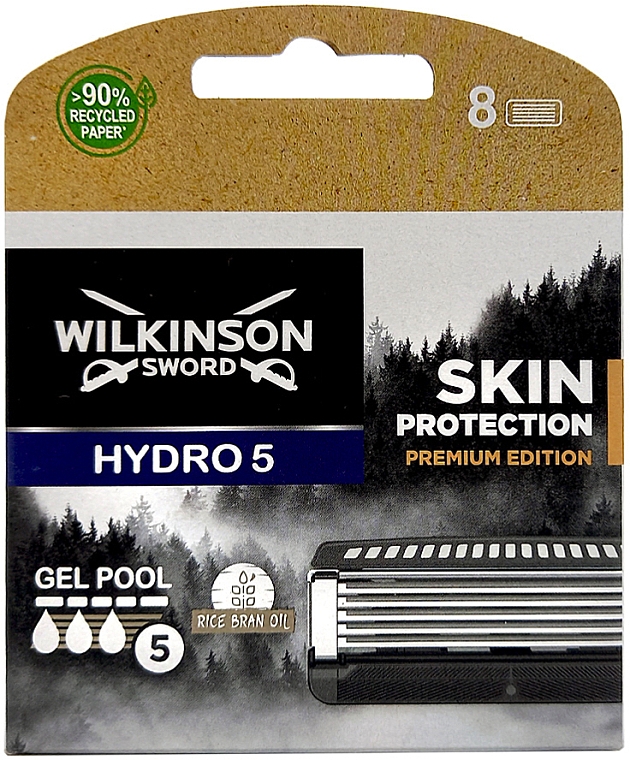 Набір змінних лез "Hydro 5", 8 шт. - Wilkinson Sword Hydro 5 Skin Protection Premium Edition — фото N1