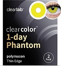Однодневные цветные контактные линзы "Zombie Yellow", 2 шт. - Clearlab ClearColor 1-Day Phantom — фото N1