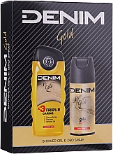 Denim Gold - Набір (s/g/250ml + deo/150ml) — фото N1