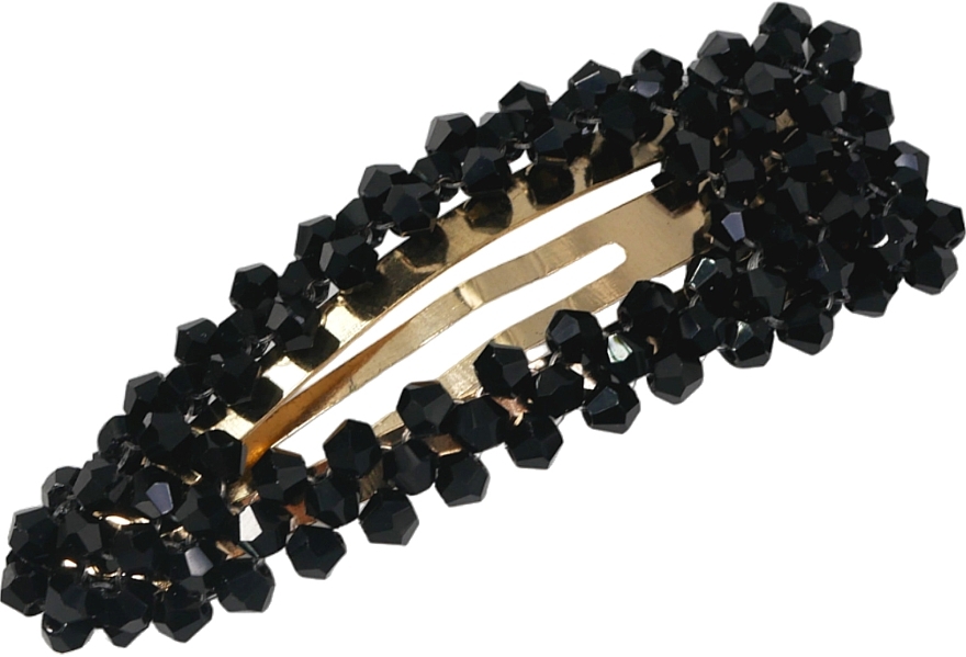 Заколка из кристаллов с окошком, черная - Lolita Accessories — фото N1