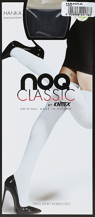 Гольфи жіночі вище коліна "Hanka", graphite - Knittex — фото N1