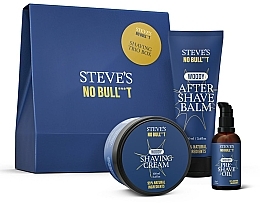 Духи, Парфюмерия, косметика Набор - Steve's No Bull***t Shaving Trio Box (sh/oil/50ml + sh/cr/100ml + a/sh/balm/100ml)