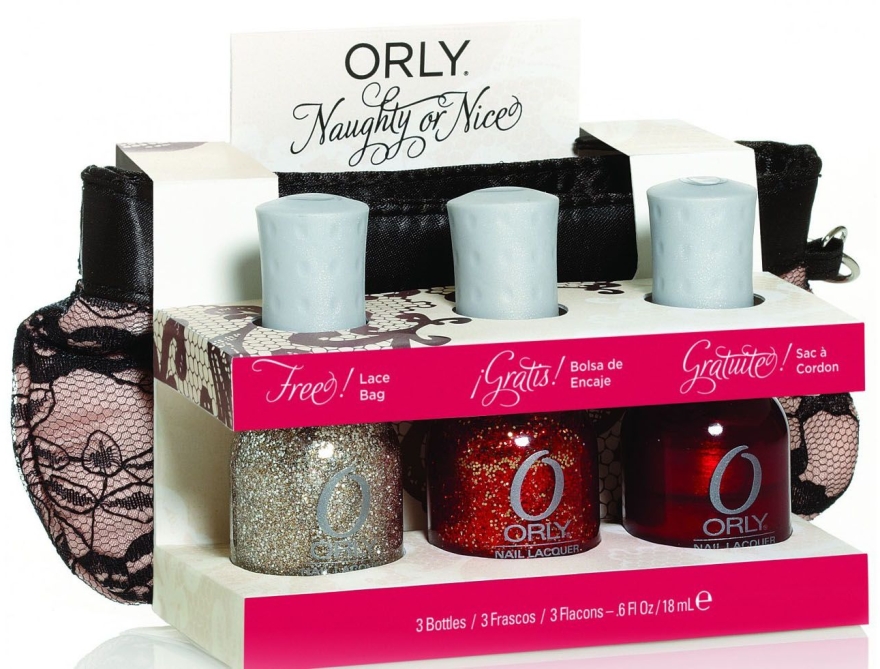 Набор лаков - Orly Naughty or Nice (nail/3х18ml + bag)