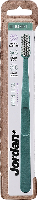 Ультрамягкая зубная щетка, зеленая - Jordan Green Clean Ultrasoft — фото N1