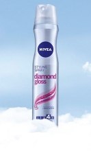 Лак для волос "Ослепительный бриллиант" с защитой кератина - NIVEA Hair Care Diamond Gloss Styling Spray — фото N4
