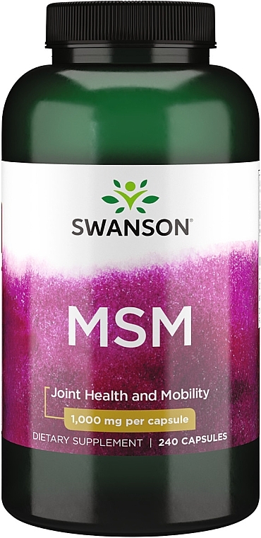 Дієтична добавка "Сірка для суглобів", 1000 мг - Swanson Msm Dietary Supplement — фото N1