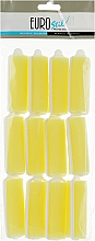 Бігуді, жовті, 12 штук - Eurostil — фото N1