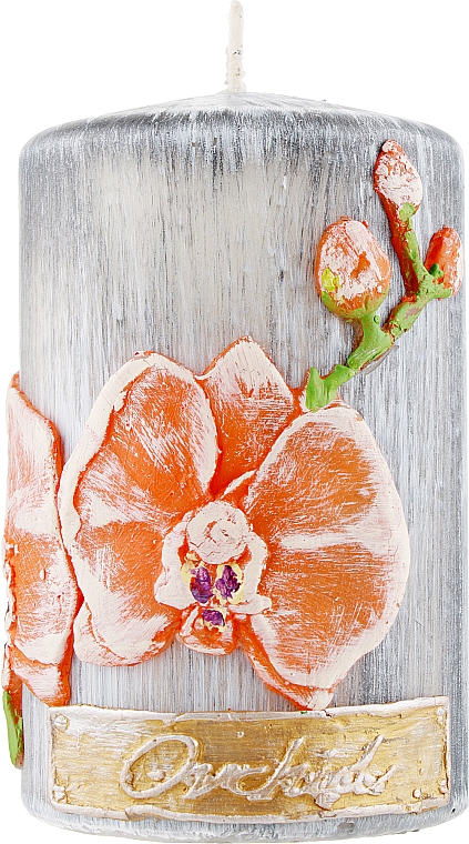 Декоративная свеча "Орхидея", оранжевая - Soap Stories — фото N1