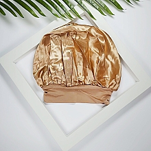 Атласная спальная шапочка, золотая - Yeye — фото N1