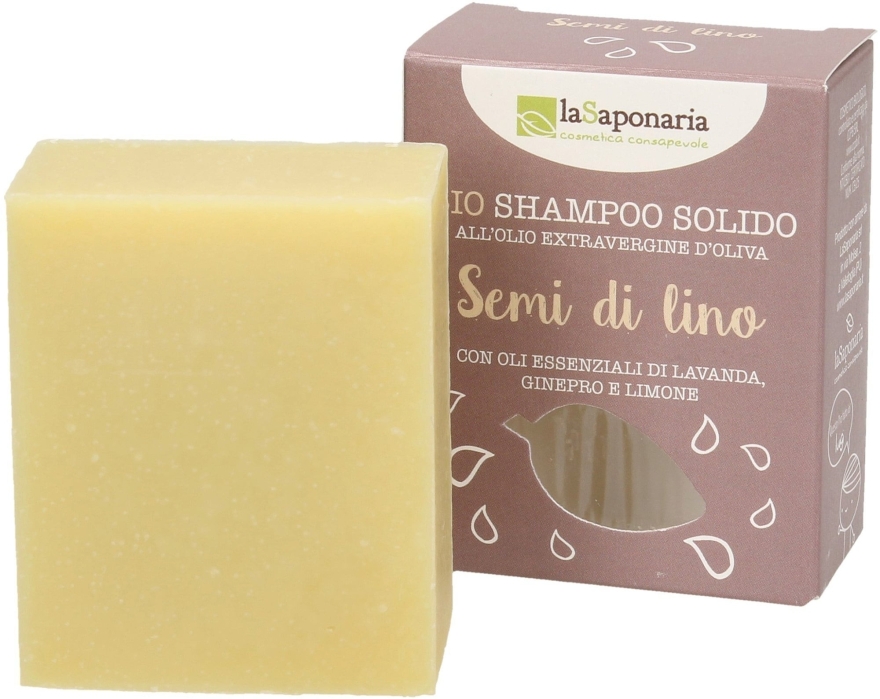 Шампунь твердый "Семена льна" - La Saponaria Hair Soap With Linseed Oil