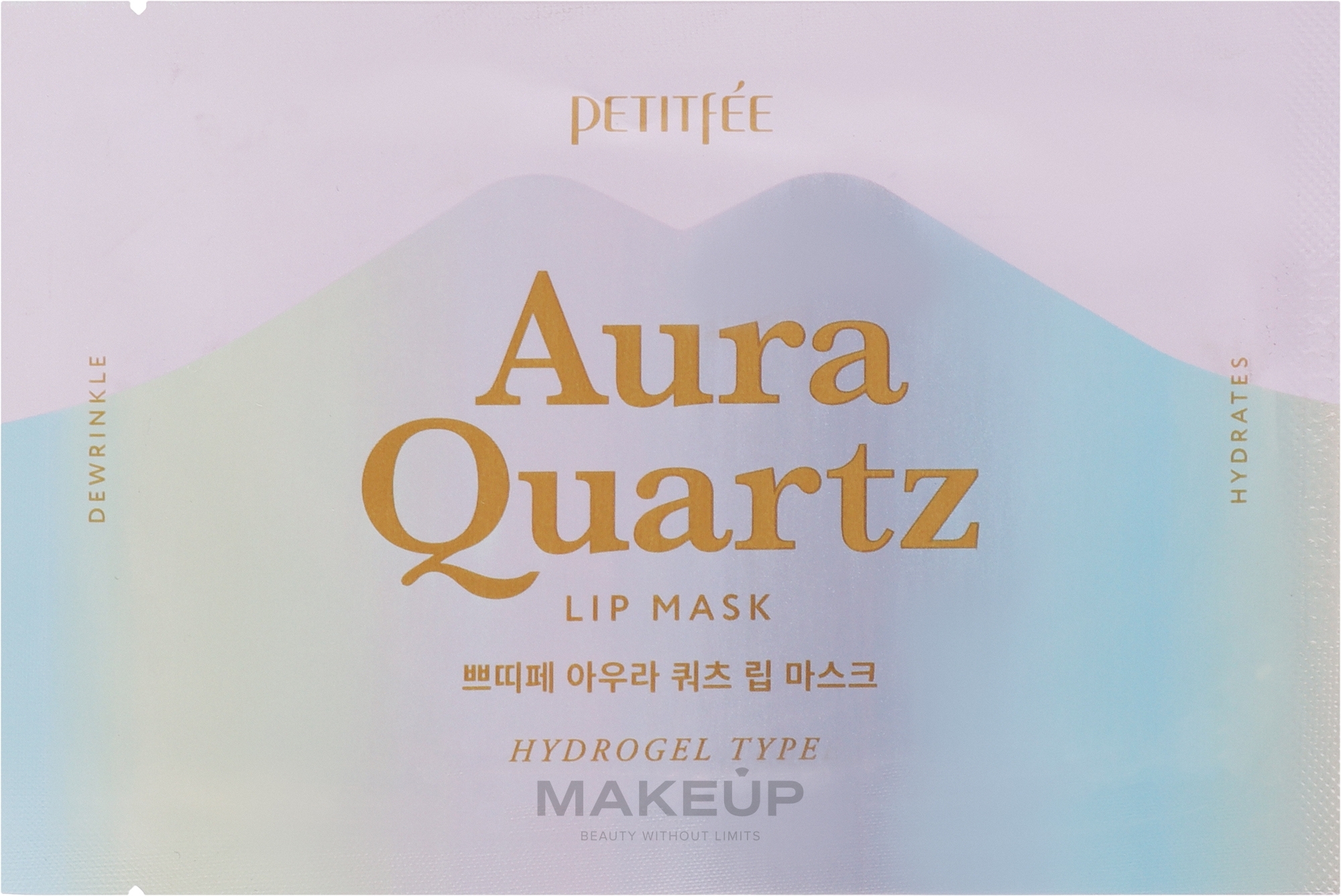 Зволожувальна гідрогелева маска для губ з екстрактом перлів - Petitfee & Koelf Aura Quartz Lip Mask Hydrogel Type — фото 6.4g