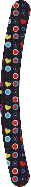Пилочка для нігтів, 7453, синя з серцями та кружечками - Top Choice — фото N1