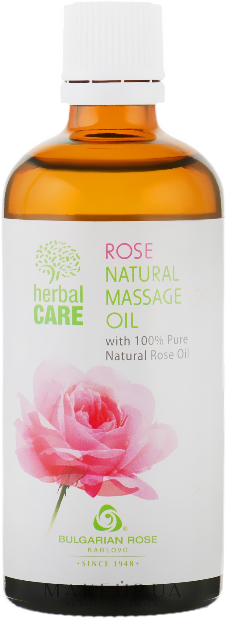Олія для масажу "Троянда" - Bulgarska Rosa Herbal Care — фото 100ml