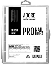 Многоразовые верхние формы для наращивания - Adore Professional Pro Nail Forms Square — фото N1