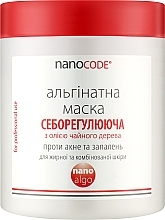 Очищувальна альгінатна маска для обличчя "Себорегулююча" з олією чайного дерева - NanoCode Algo Masque — фото N3