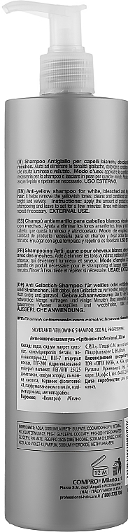 Шампунь з антижовтим ефектом - Professional Silver Shampoo — фото N2
