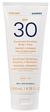 Парфумерія, косметика Емульсія для обличчя й тіла - Korres Yoghurt Body + Face Sunscreen Emulsion SPF 30