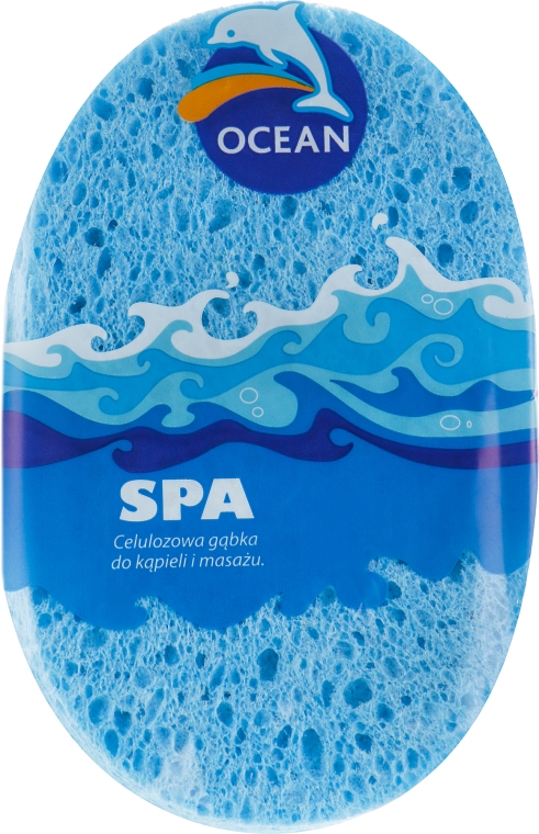 Масажна целюлозна губка для купання "SPA", синя - Ocean