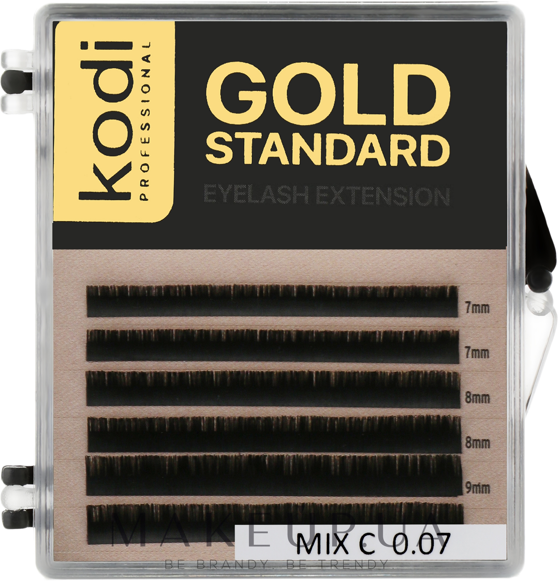 Накладные ресницы Gold Standart C 0.07 (6 рядов: 7/9) - Kodi Professional — фото 1уп