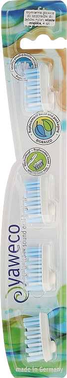 Сменные головки зубной щетки мягкие - Yaweco Toothbrush Heads Nylon Soft — фото N4