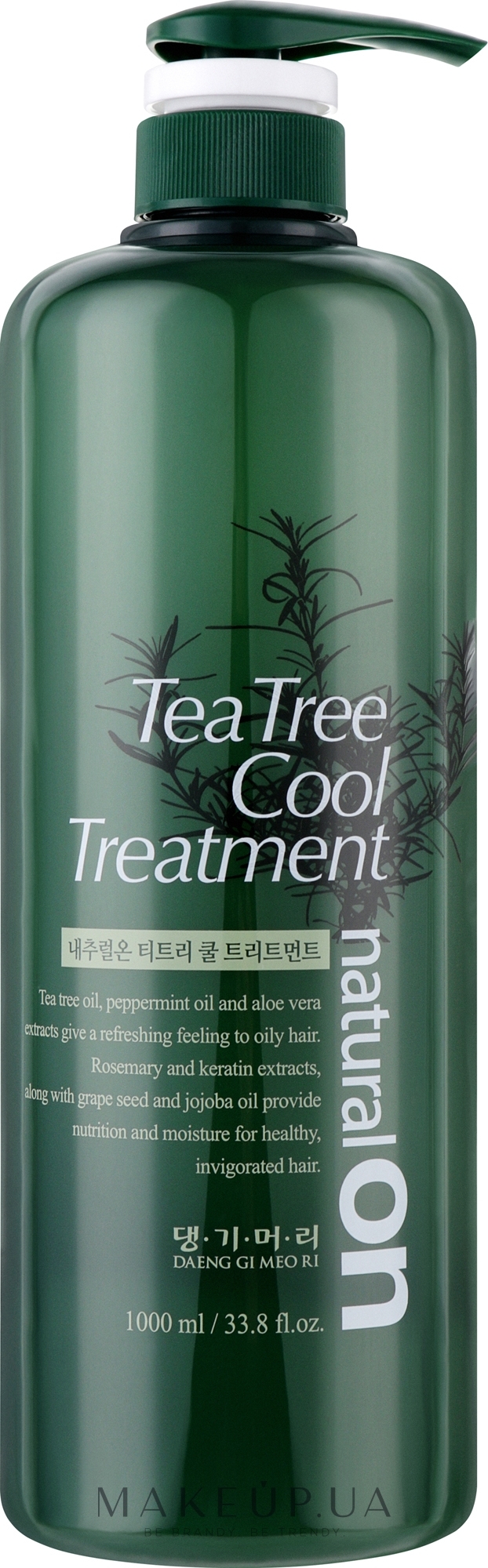 Охолоджувальний кондиціонер на основі чайного дерева - Daeng Gi Meo Ri naturalon Tea Tree Cool — фото 1000ml