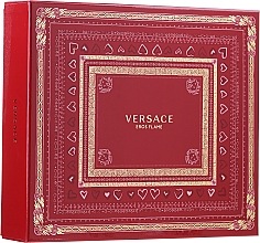Versace Eros Flame - Набор (edp 100 ml + sh/gel 150 ml + edp/10ml) — фото N1