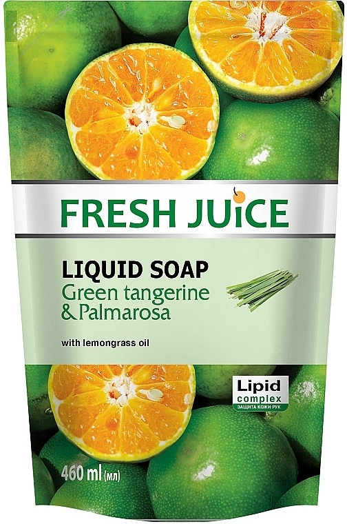 Гель-мыло для тела - Fresh Juice Green Tangerine & Palmarosa (дой-пак) — фото N1