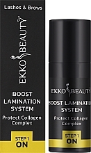 Бустер для ламинирования бровей и ресниц, шаг 1 - Ekko Beauty Protect Collagen Complex Step 1 ON Boost Lamination System — фото N2