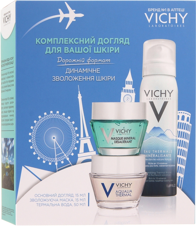 Набор - Vichy Aqualia Thermal (thermal/water/50ml + cr/15ml + mask/15ml)