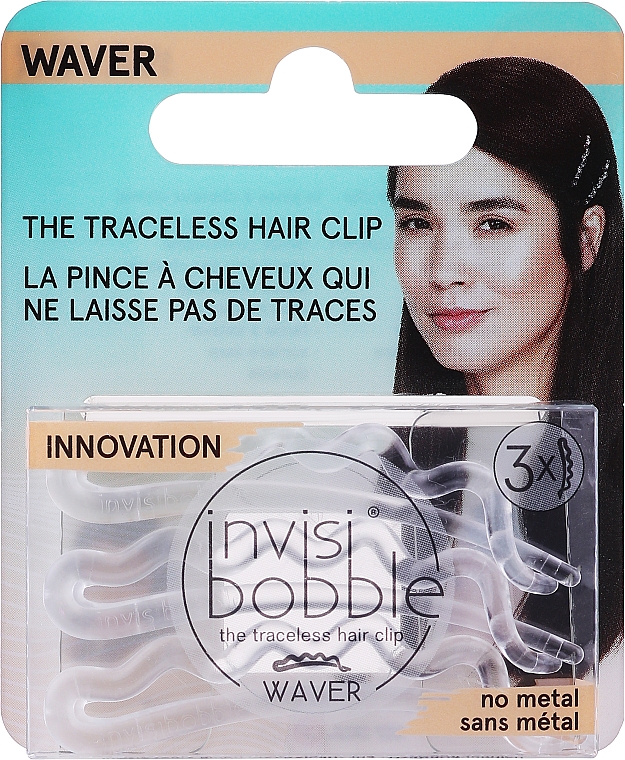 Затискач для волосся, прозорий - Invisibobble Waver Crystal Clear