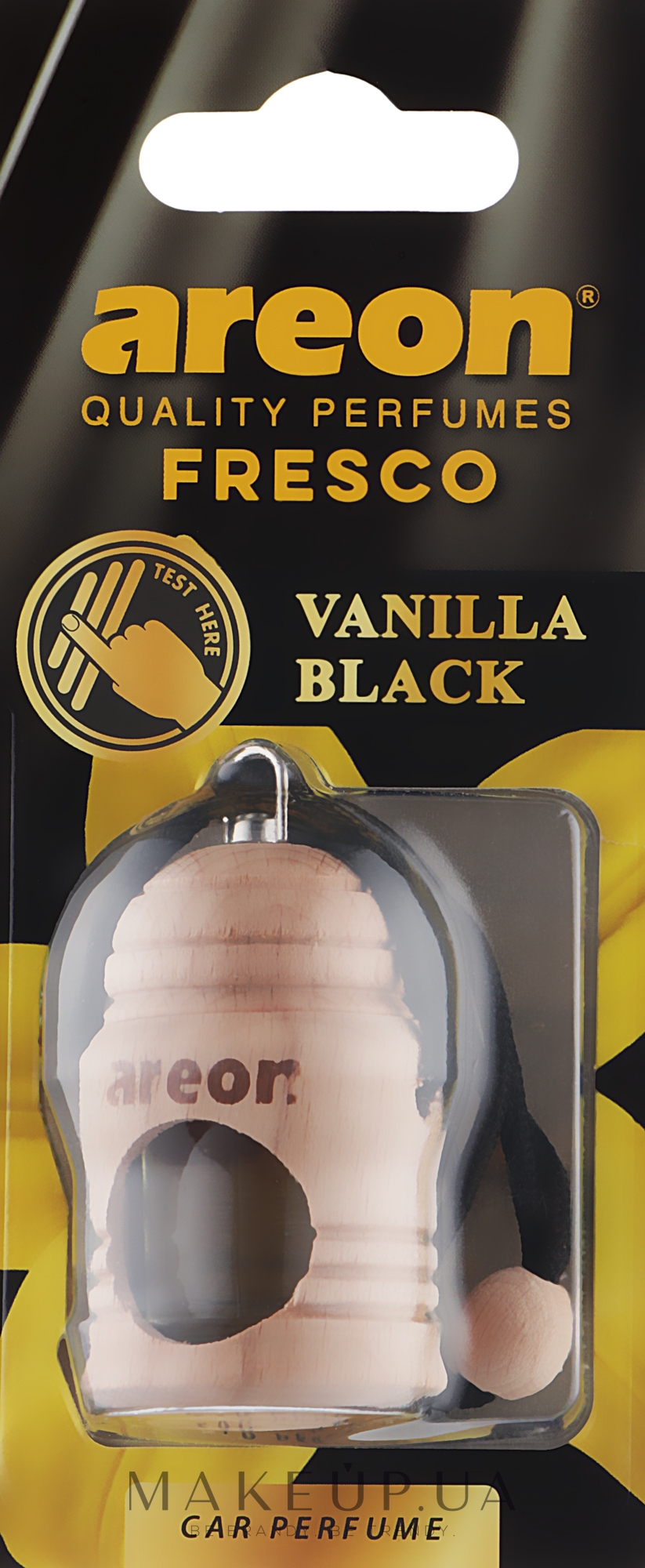 Ароматизатор для авто "Черная ваниль" - Areon Fresco Vanilla Black — фото 4ml