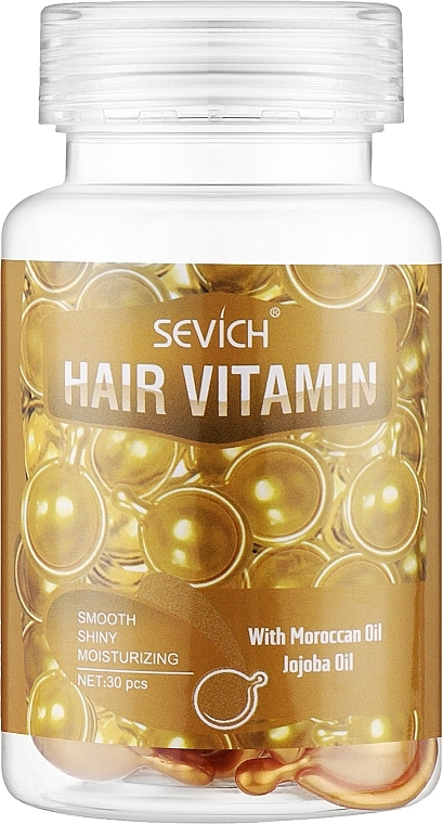 Золоті капсули для волосся "Лікування волосся" - Sevich Hair Vitamin With Morocan Oil & Jojoba Oil — фото N1