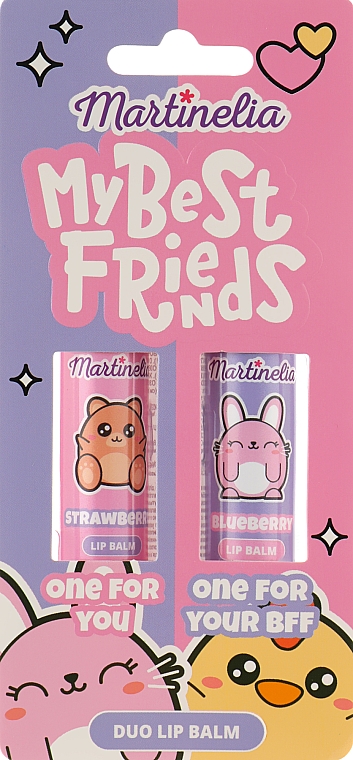 Набір бальзамів для губ - Martinelia My Best Friends (lip/balm/2pc) — фото N1