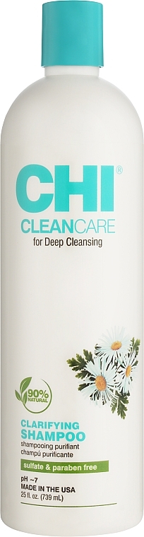 Безсульфатний глибокоочищувальний шампунь для волосся - CHI Clean Care Clarifying Shampoo — фото N2