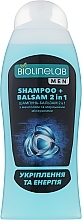 Парфумерія, косметика Шампунь-бальзам 2 в 1 "Ментол та морські мінерали" - Biolinelab Shampoo + Balsam 2 in 1