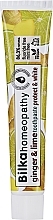 Гомеопатична зубна паста "Імбир і лимон" - Bilka Homeopathy Ginger And Lime Toothpaste — фото N2