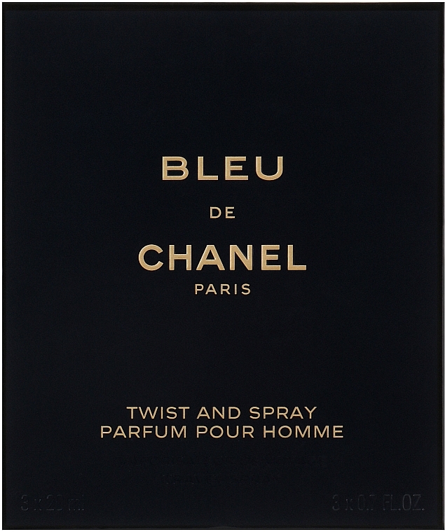 Chanel Bleu de Chanel Parfum Twist And Spray Set - Набор (parfum/20mlx3) — фото N1
