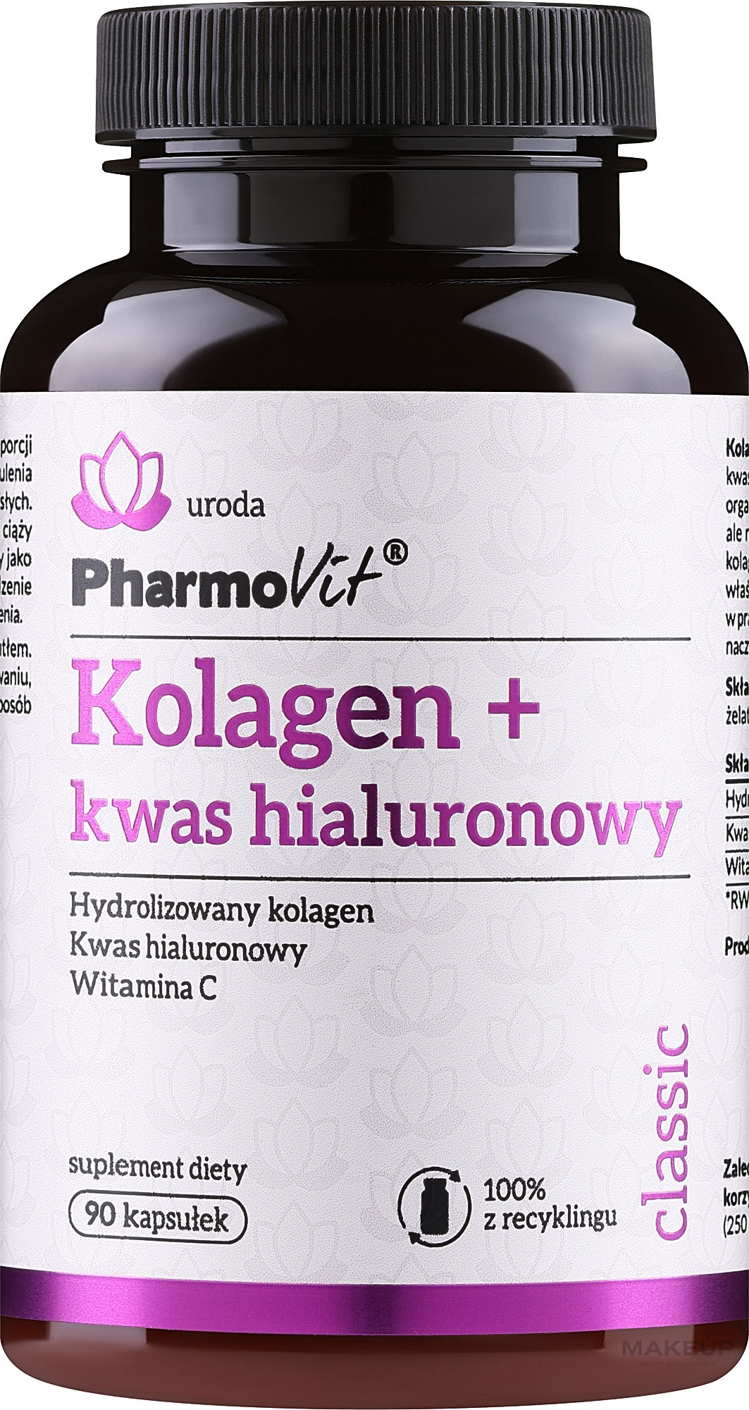 Дієтична добавка «Колаген + гіалуронова кислота» - PharmoVit Classic Collagen + Hyaluronic Acid — фото 90шт