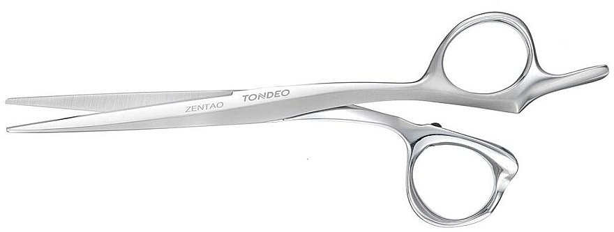 Ножиці перукарські прямі 9043, 13.97 см, чорні - Tondeo Zentao Black Offset 5.5" — фото N1