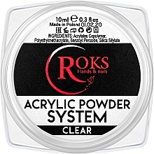 Парфумерія, косметика Акрилова пудра для моделювання нігтів - ROKS Nail Sculpting Powder Clear