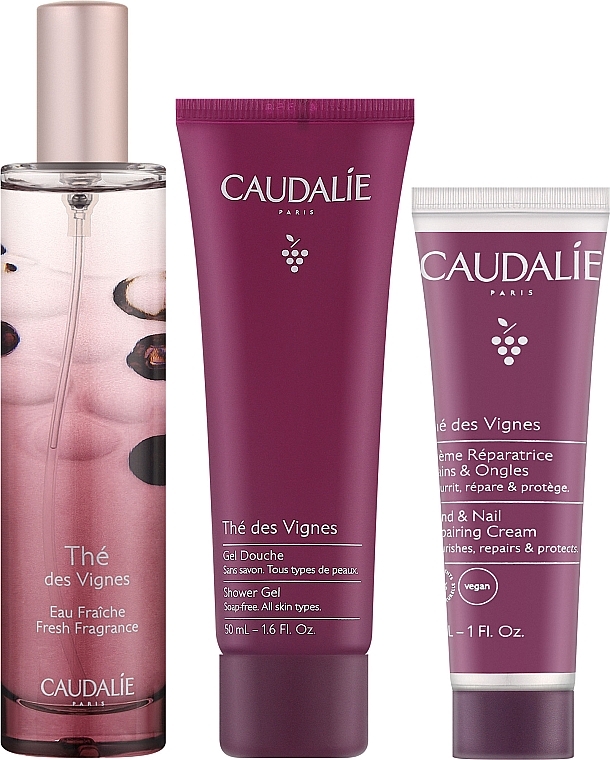 Caudalie The Des Vignes - Набор (fr/water/50ml + sh/gel/50ml + h/cr/30ml) — фото N2